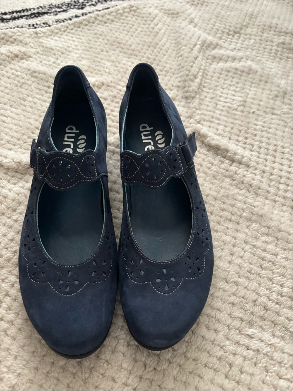Durea Navy Mary Jane Suede Comfort Shoes Vintage Timeless